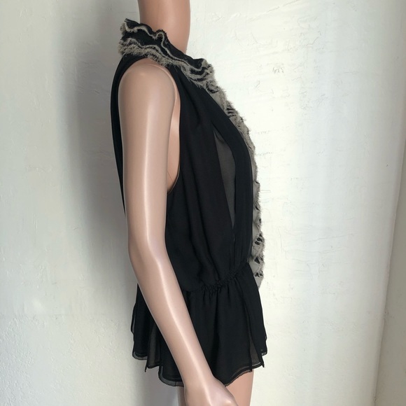 Neiman Marcus For Target Robert Rodriguez Ruffled Sleeveless Top Women’s Size L - Picture 3 of 16